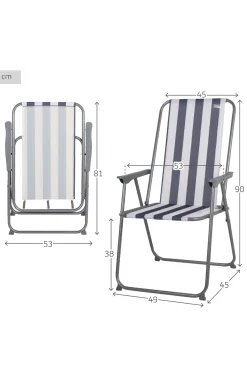 Aktive Silla Plegable Camping Antivuelco Marinera