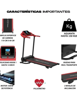 Cinta Correr 1500w Plegable 14km/h