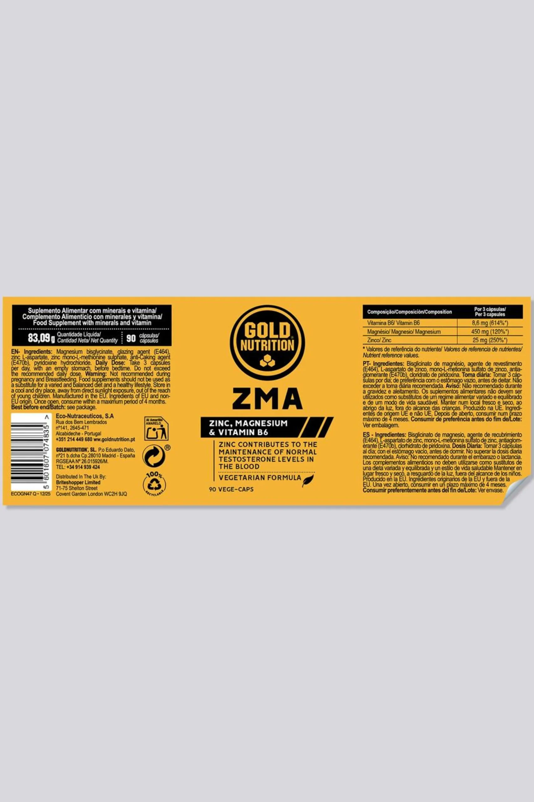 Gold Nutrition Zma
