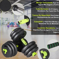 Juego Mancuernas 4 En 1- 15 Kg