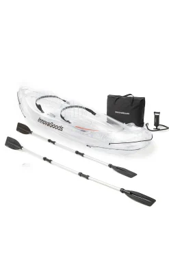 Kayak Hinchable Transparente Con Accesorios Paros Innovagoods 312 CM 2 Plazas