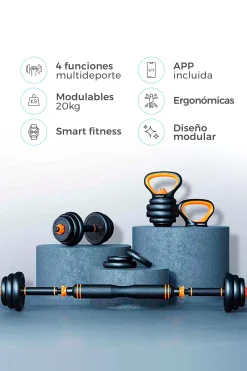 Kit Mancuernas, Barra Y Pesa Rusa Xiaomi Fed 20kg