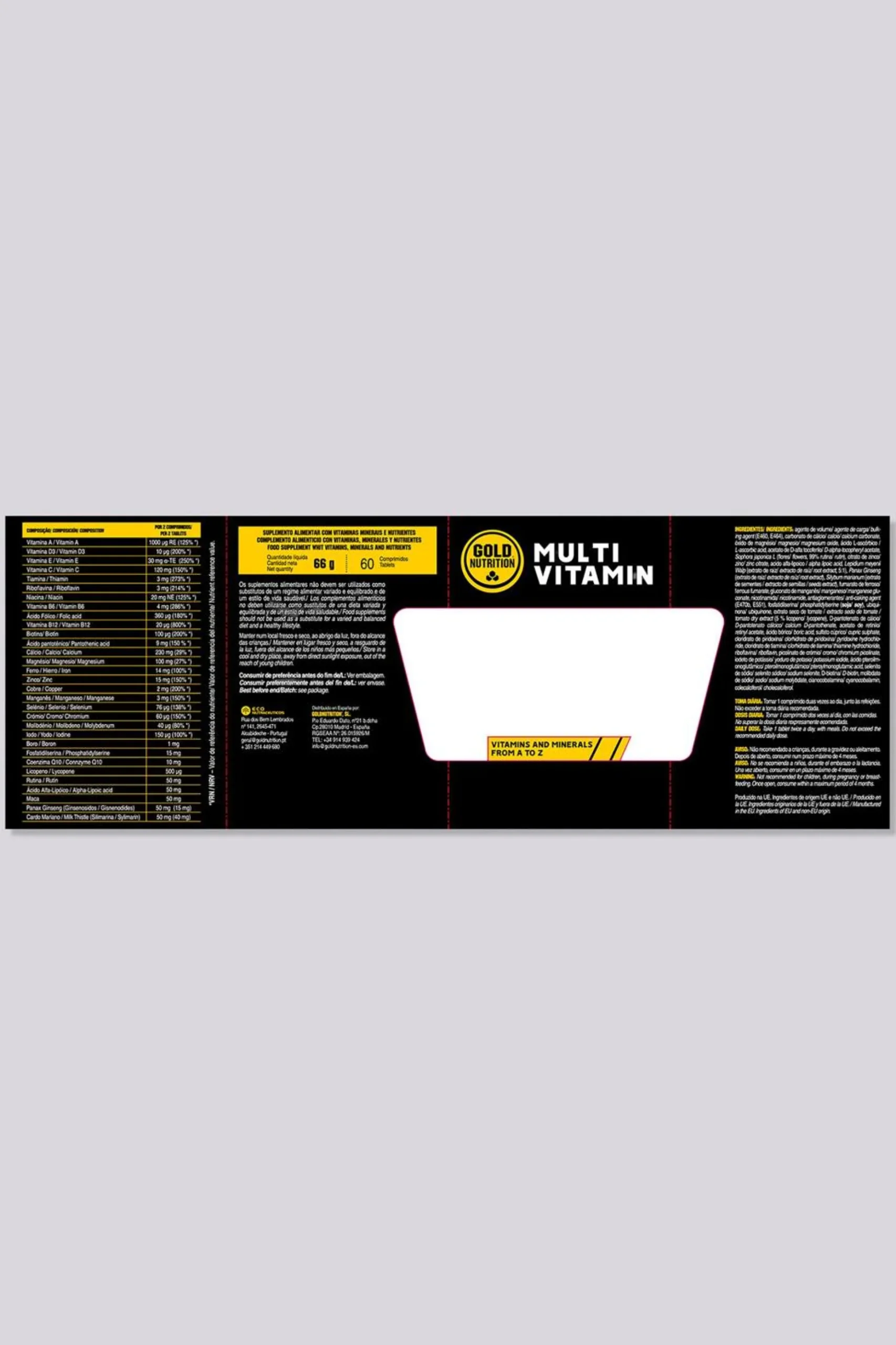 Multivitaminas Goldnutrition 60comp