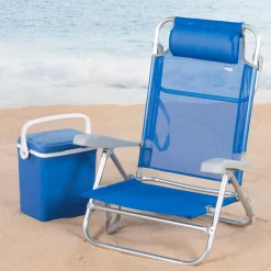 Pack De 2 Sillas De Playa Plegables Y Reclinables 7 Posiciones C/cojín Y Asas