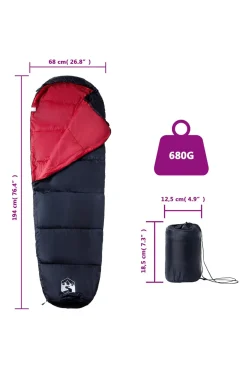 Saco De Dormir De Tipo Momia Vidaxl 194 X 68 CM