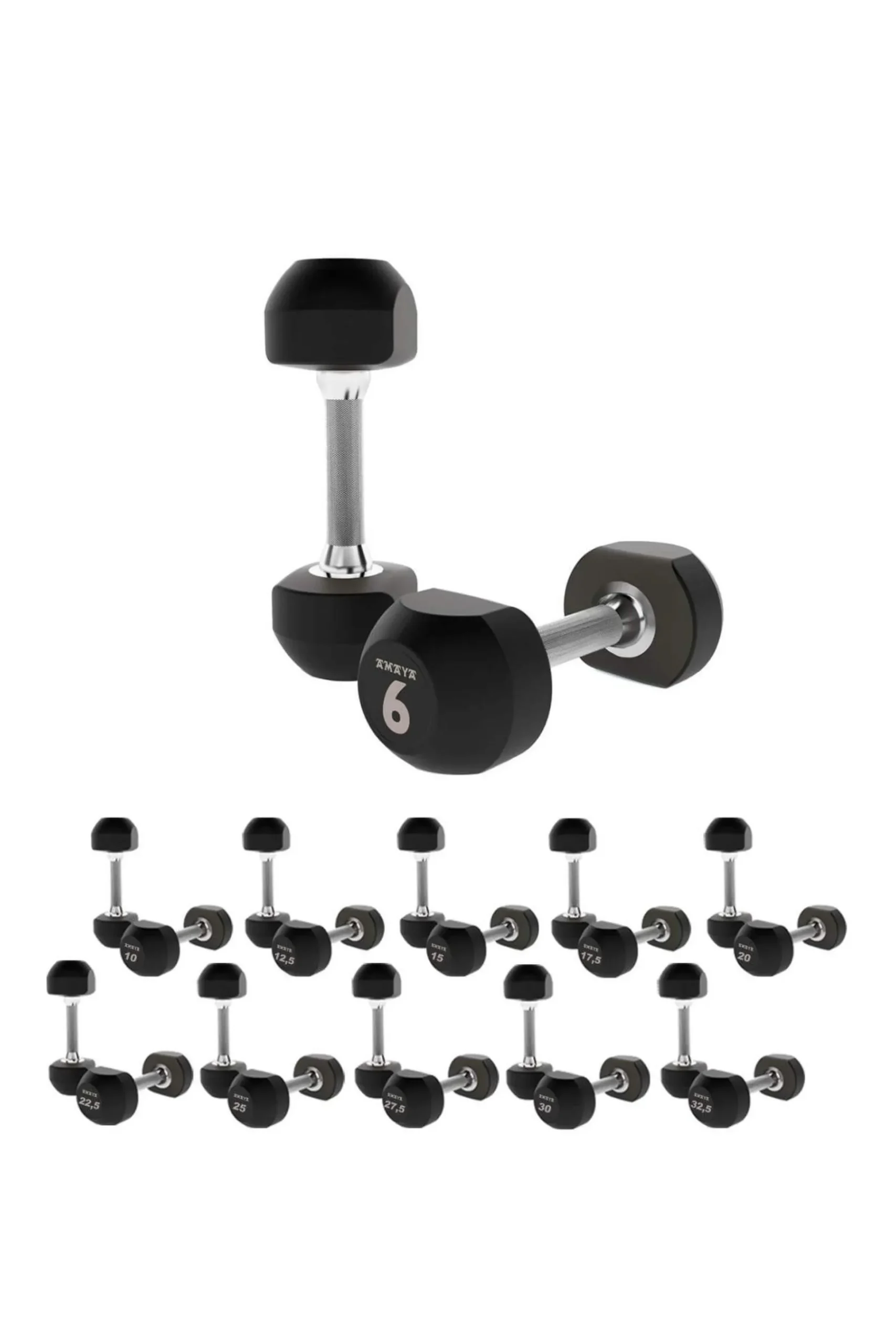 Set Mancuernas Caucho Nº2