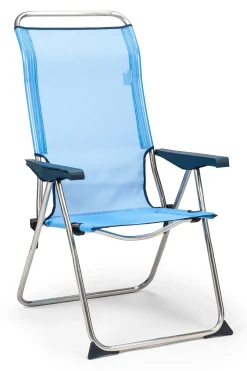 Silla De Playa Plegable Solenny Reclinable 5 Posiciones Con Respaldo Anatómico 67x63x114