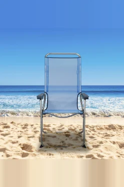 Silla De Playa Plegable Solenny Reclinable 5 Posiciones Con Respaldo Anatómico 67x63x114
