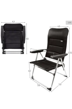 Silla Plegable Jardín Acolchado Deluxe Multiposición Aktive