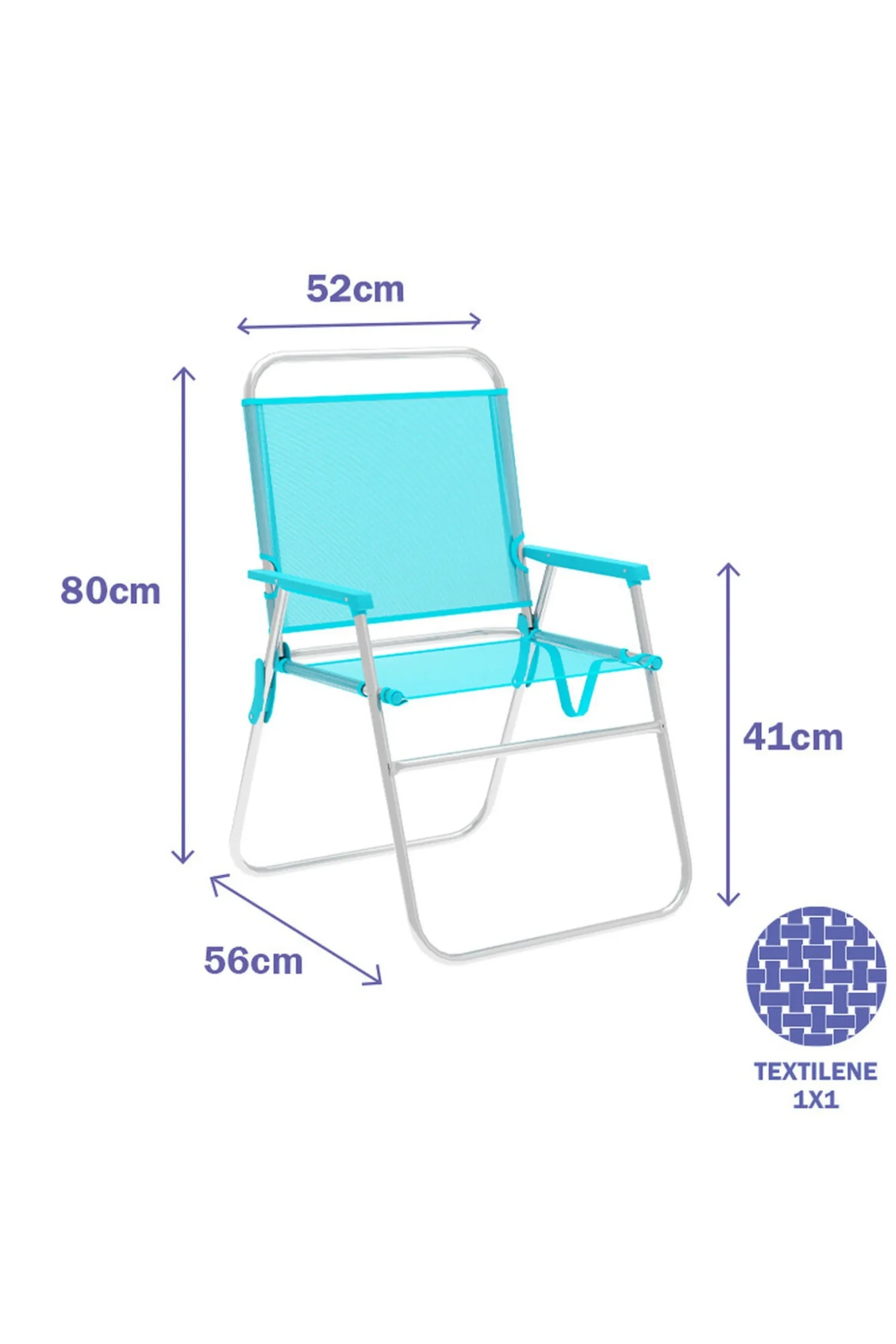 Silla Plegable Marbueno Aguamarina 52 X 80 X 56 CM