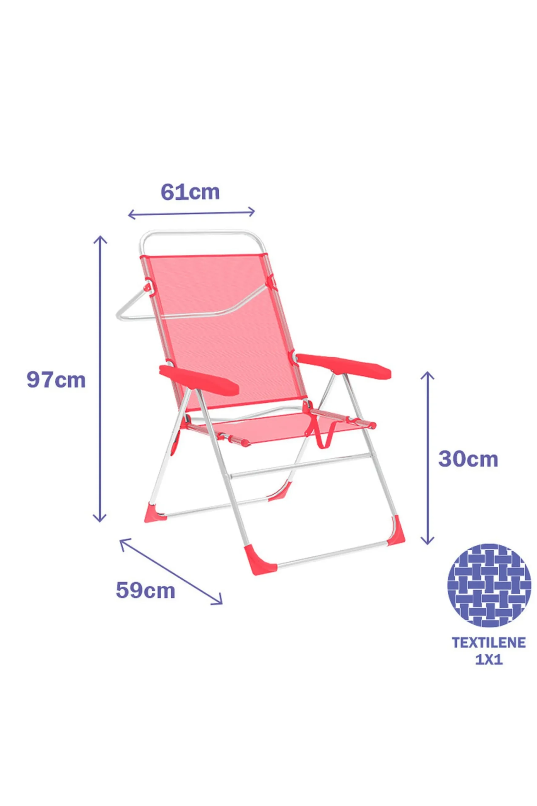 Silla Plegable Marbueno Coral 59 X 97 X 61 CM
