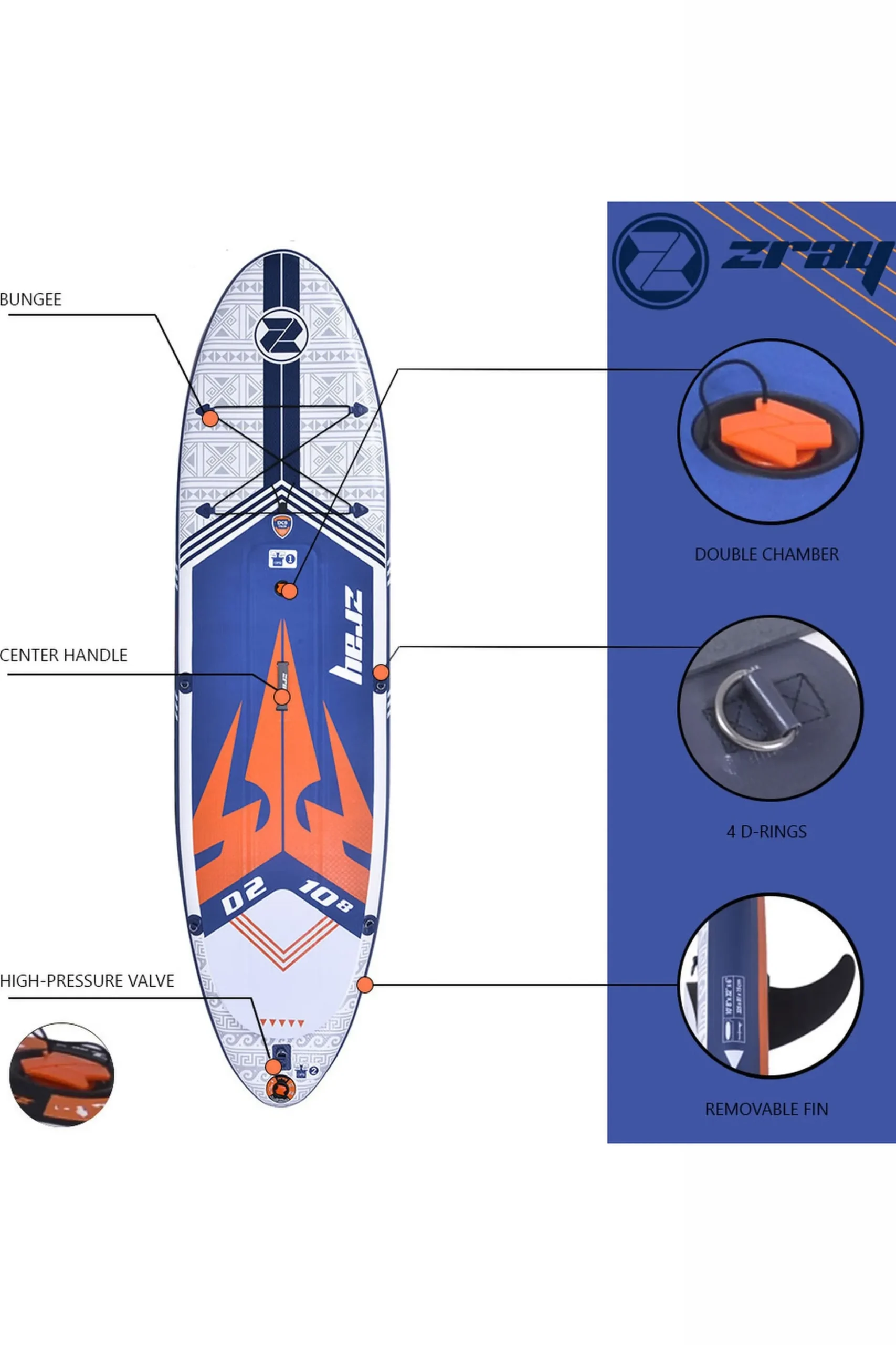 Tabla Sup Hinchable Con Accesorios - Zray Dual 10'8